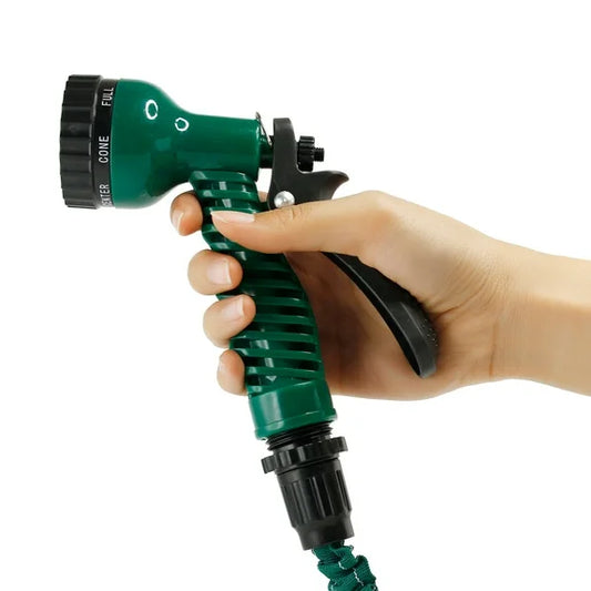 Expandable Flexible Water Garden Hose - (25ft - 100ft) Expanding Water Hose with 7 Setting-Spray Nozzle